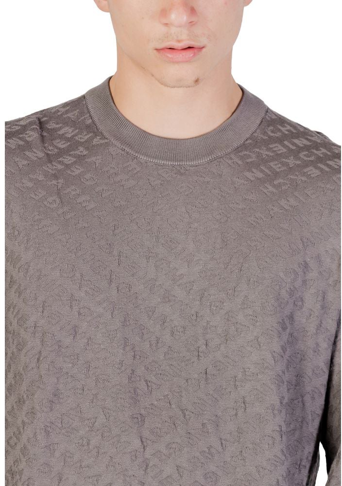 Armani Exchange Gray Polyamide Sweatshirt Grijs