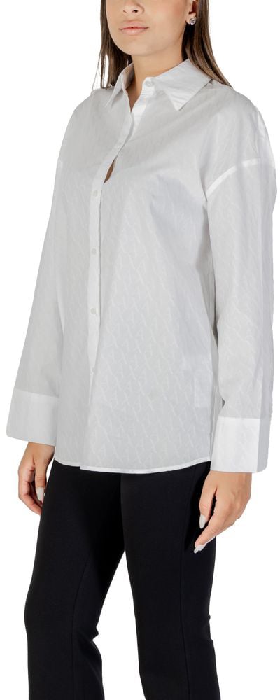 Armani Exchange White Cotton Blouse Wit