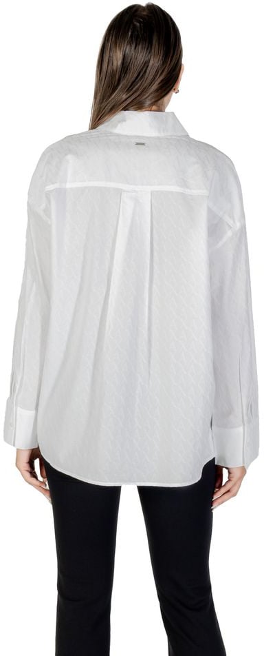 Armani Exchange White Cotton Blouse Wit