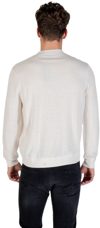 Armani Exchange White Marabou Sweatshirt Wit