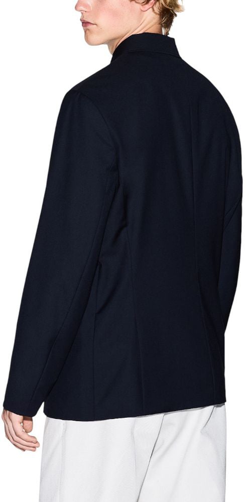 Armani Exchange Black Polyester Blazer Zwart