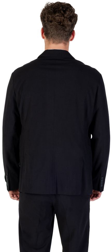 Armani Exchange Black Lyocell Blazer Zwart