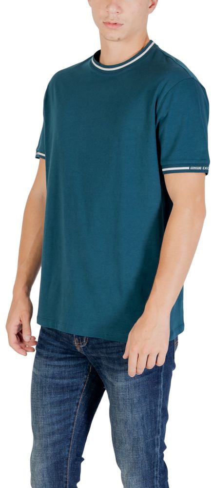 Armani Exchange Black Cotton T-Shirt Wit