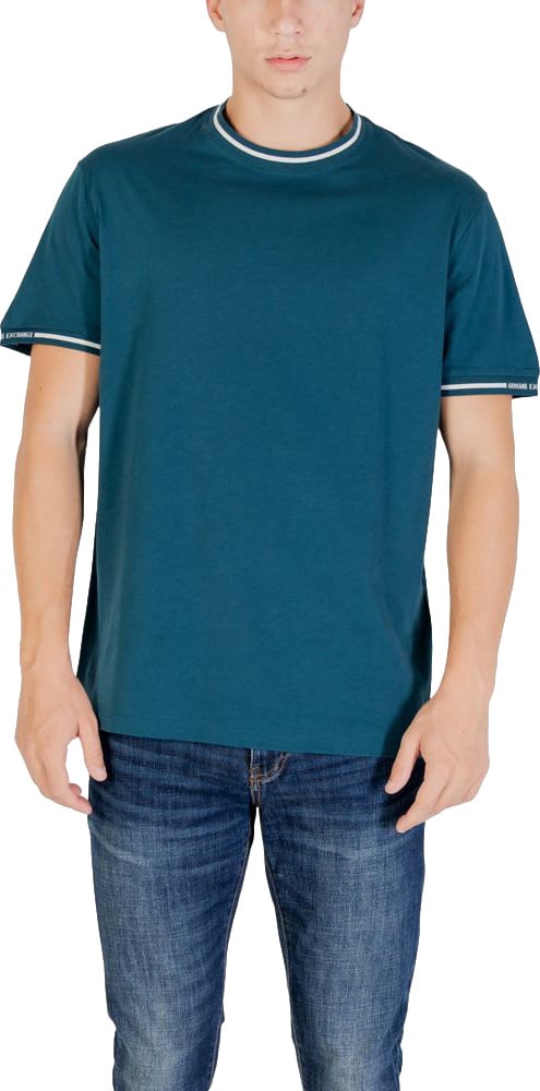 Armani Exchange Black Cotton T-Shirt Wit
