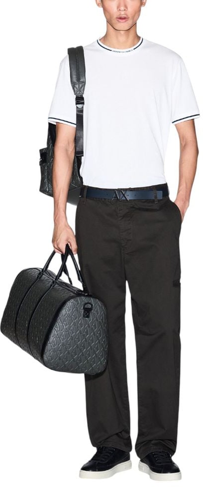 Armani Exchange White Cotton T-Shirt Groen