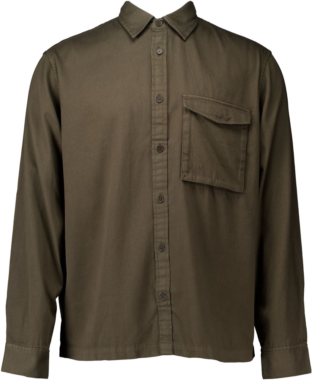 Armani Exchange Armani Exchange Man Woven Shirt Lange Mouw Overhemden Olijf 6dzc07 Zn5ez Groen