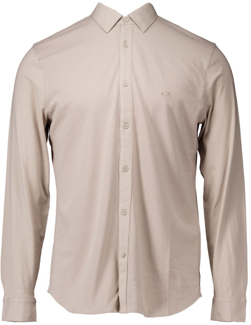 Armani Exchange Armani Exchange Man Jersey Shirt Lange Mouw Overhemden Taupe 6dzchj Zjeaz Taupe