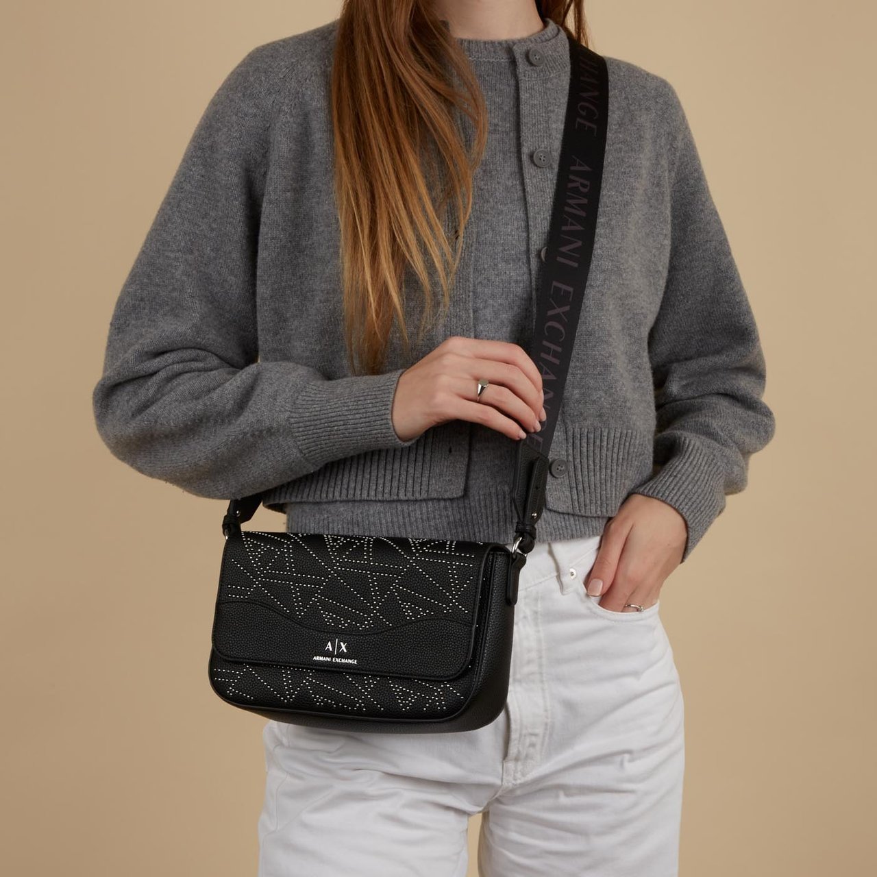 Armani Exchange Crossbody Tas Zwart