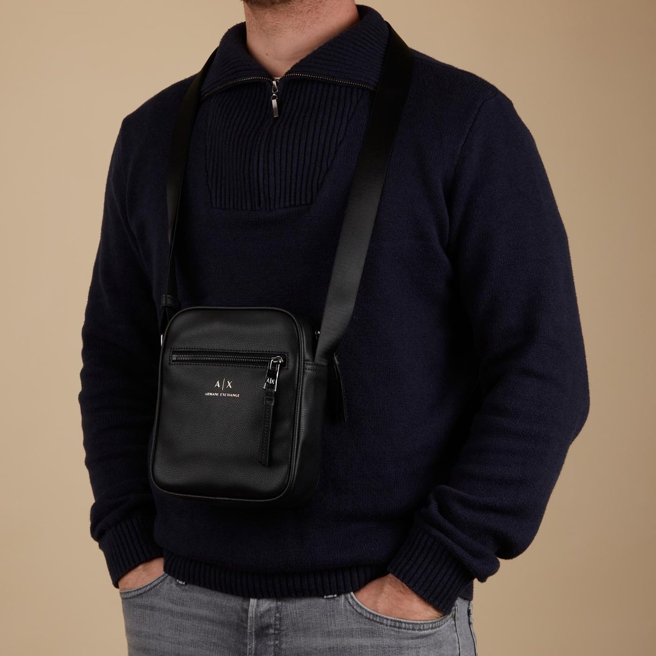 Armani Exchange Crossbody Tas Zwart