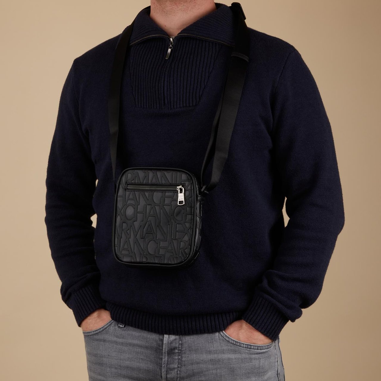 Armani Exchange Crossbody Tas Zwart