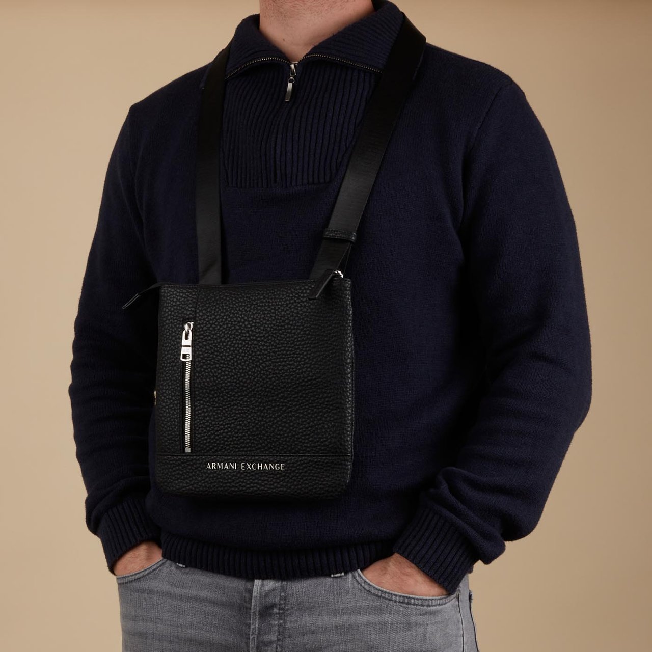 Armani Exchange Crossbody Tas Zwart