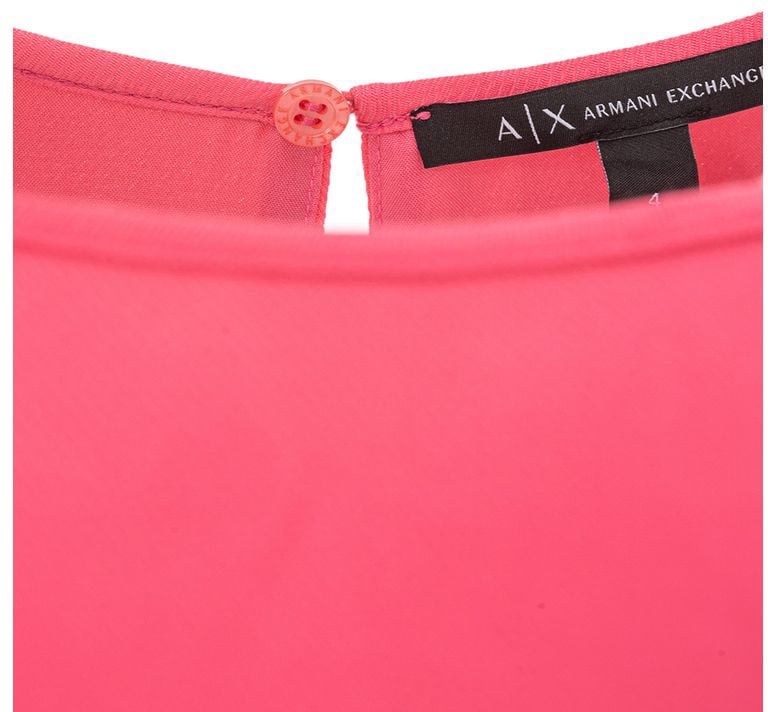 Armani Exchange Fuchsia Viscose Short Dress Roze