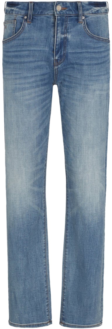 Armani Exchange Trousers Denim Medio Blauw