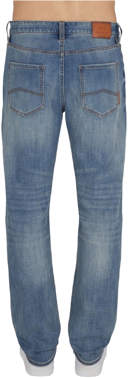 Armani Exchange Trousers Denim Medio Blauw