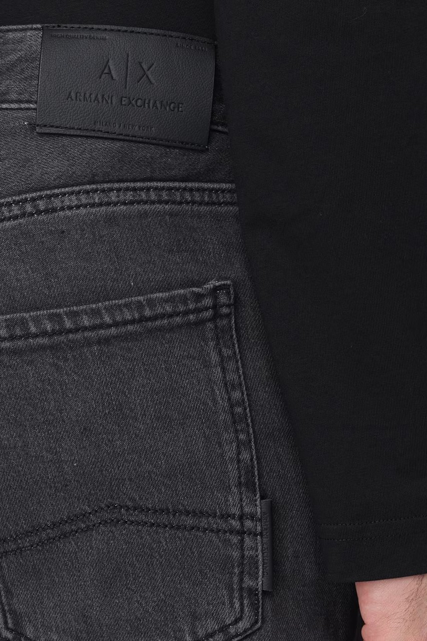 Armani Exchange Trousers Black Denim Zwart