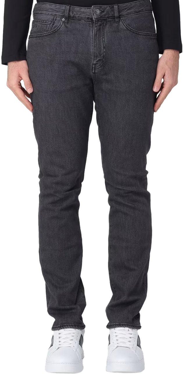 Armani Exchange Trousers Black Denim Zwart