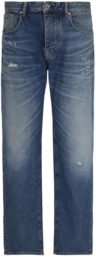 Armani Exchange Trousers Denim Medio Blauw