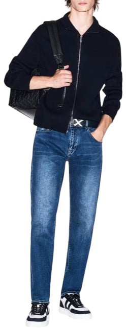 Armani Exchange Cardigan Blauw