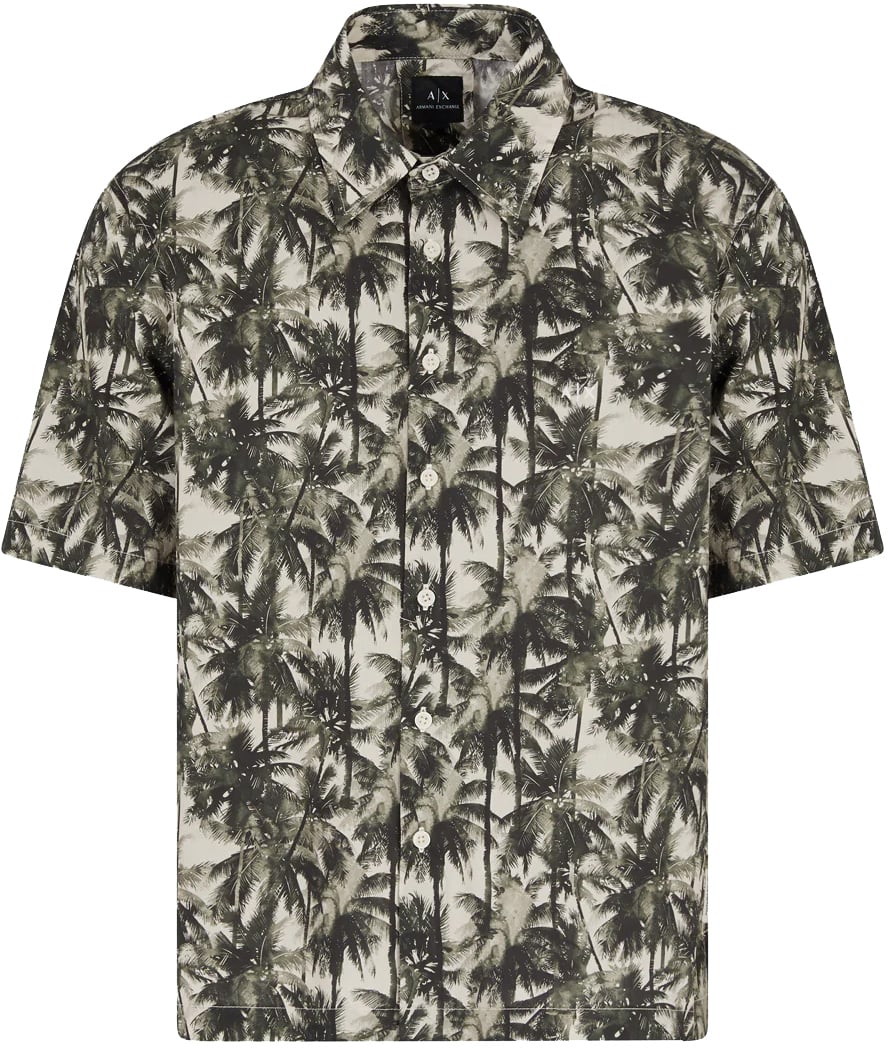 Armani Exchange Shirts Verde Palme Divers