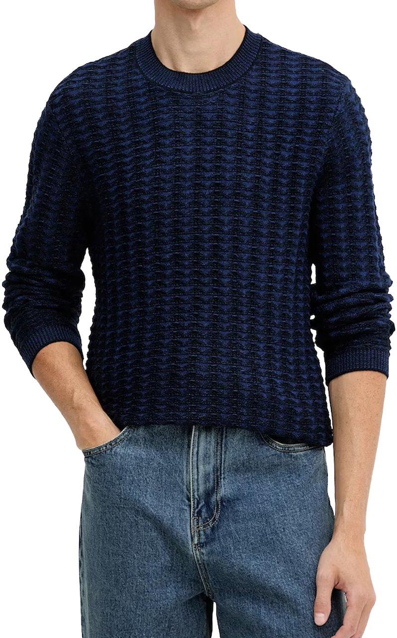 Armani Exchange Sweaters Blu Scuroblu Blauw