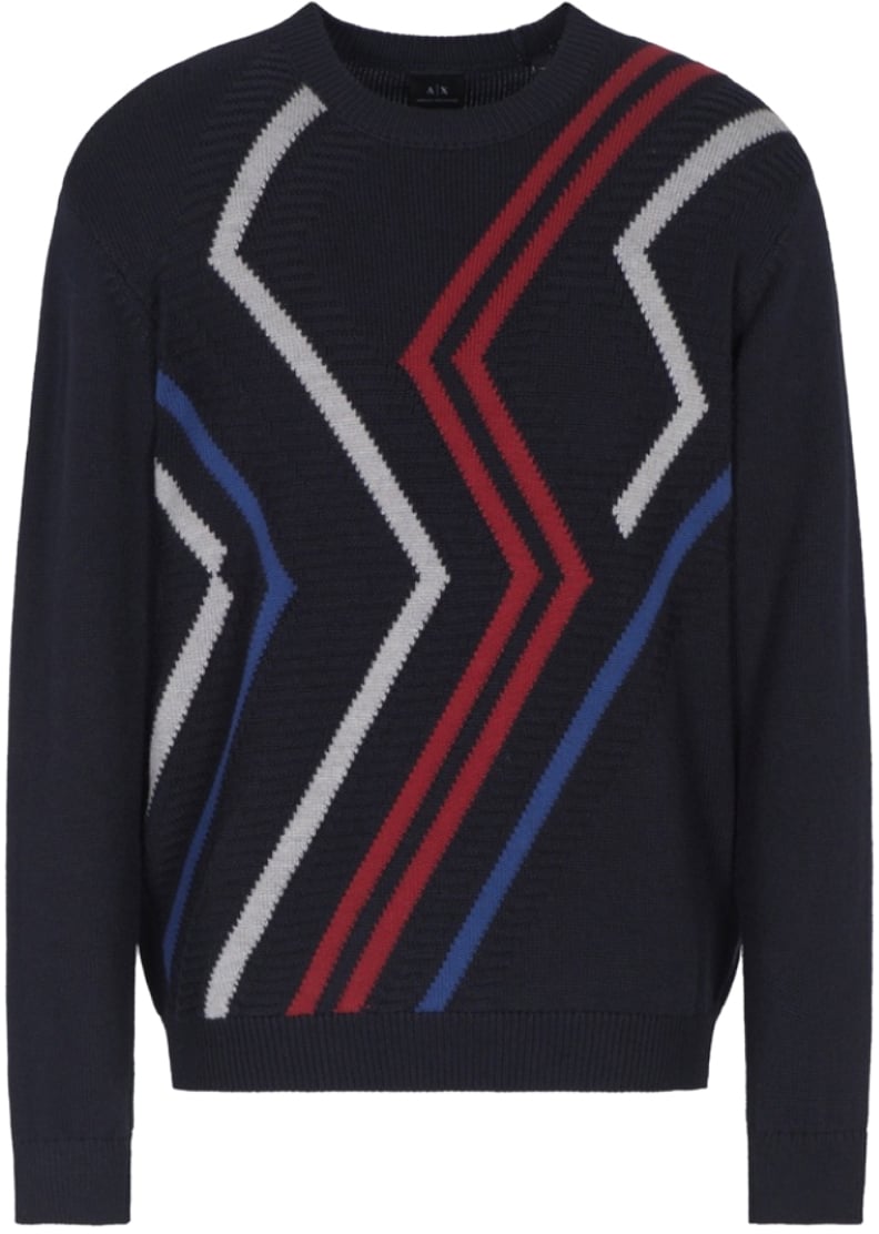 Armani Exchange Sweaters Blu Fantasia Blauw