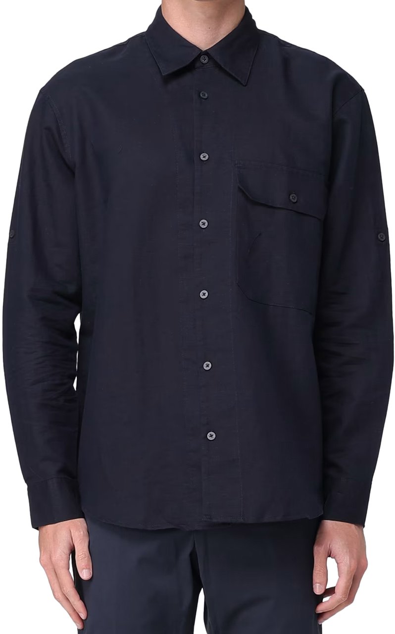 Armani Exchange Shirts Deep Blue Blauw