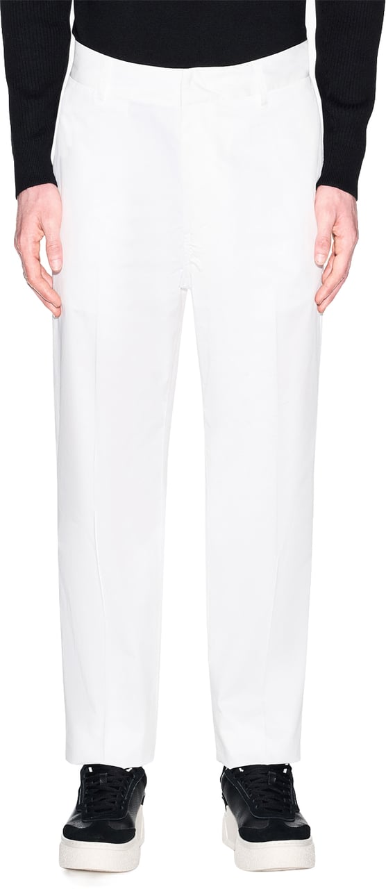 Armani Exchange Trousers Off White Wit