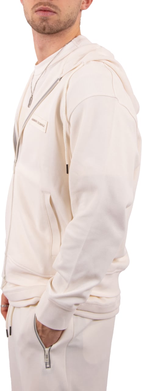 Armani Exchange Armani Exchange Sweatshirt (Vest) met Capuchon Wit