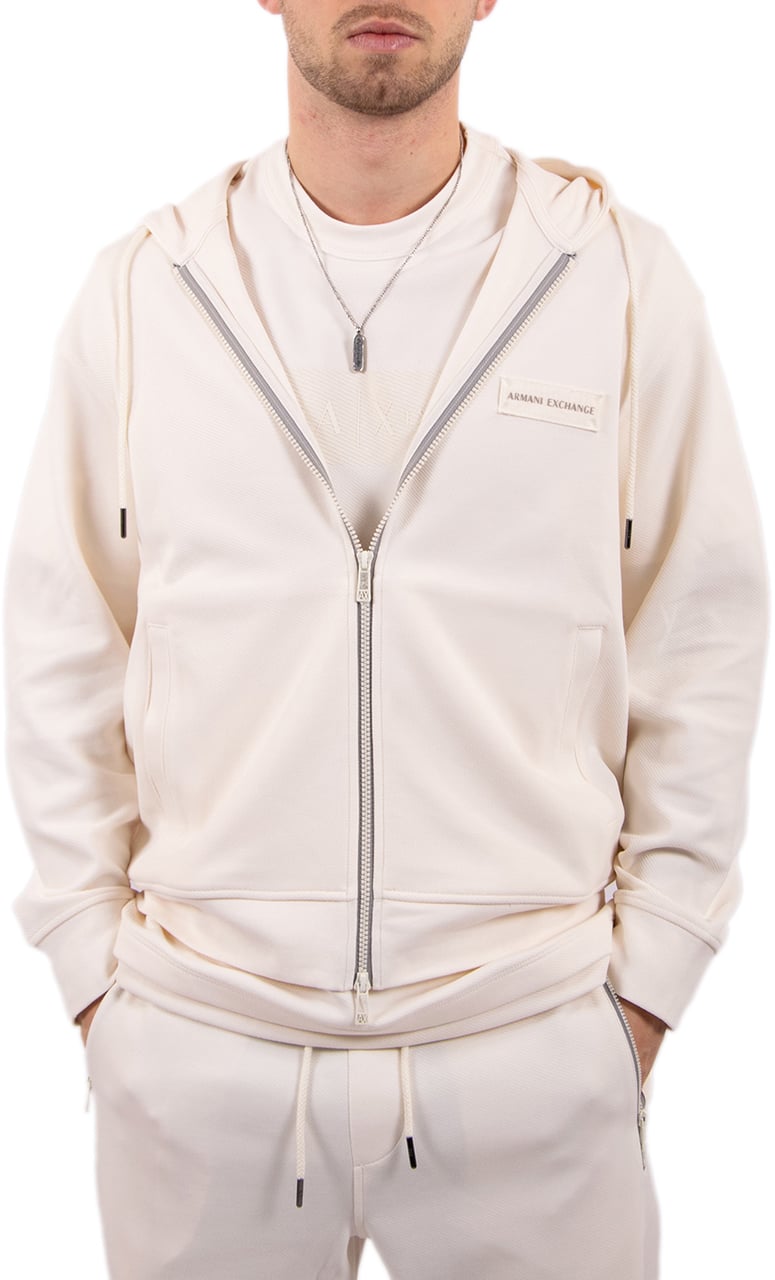 Armani Exchange Sweatshirt (Vest) met Capuchon Wit