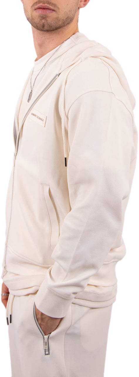 Armani Exchange Sweatshirt (Vest) met Capuchon Wit