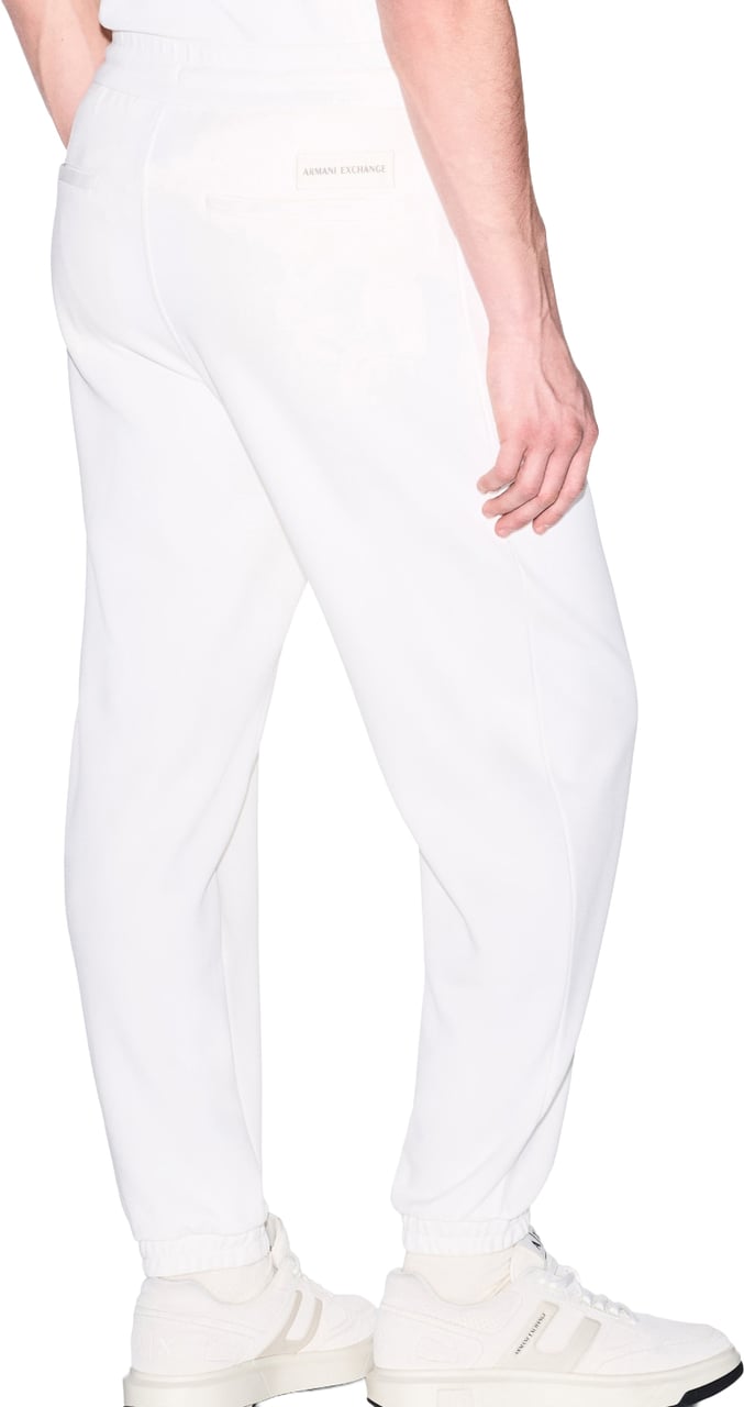 Armani Exchange Trousers Cream Wit