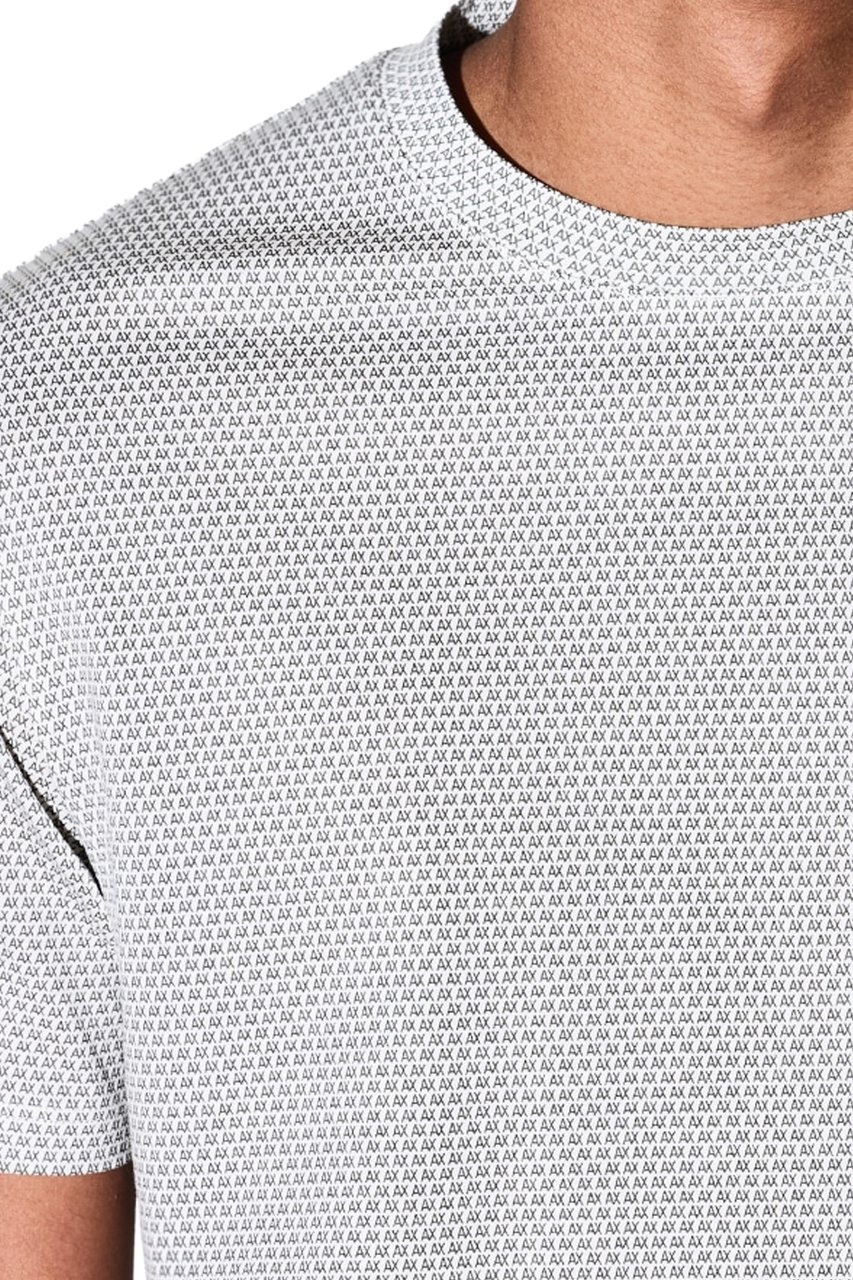 Armani Exchange T-Shirts And Polos Micro Logo Gun Metal Wit