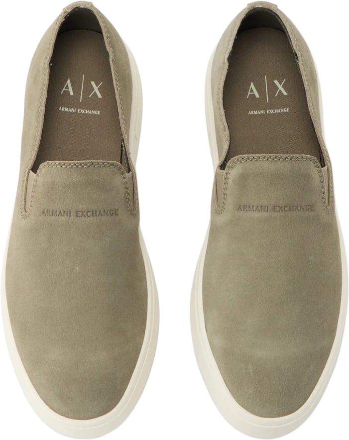 Armani Exchange Sneakers Olive Donkergroen