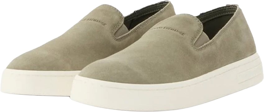 Armani Exchange Sneakers Olive Donkergroen