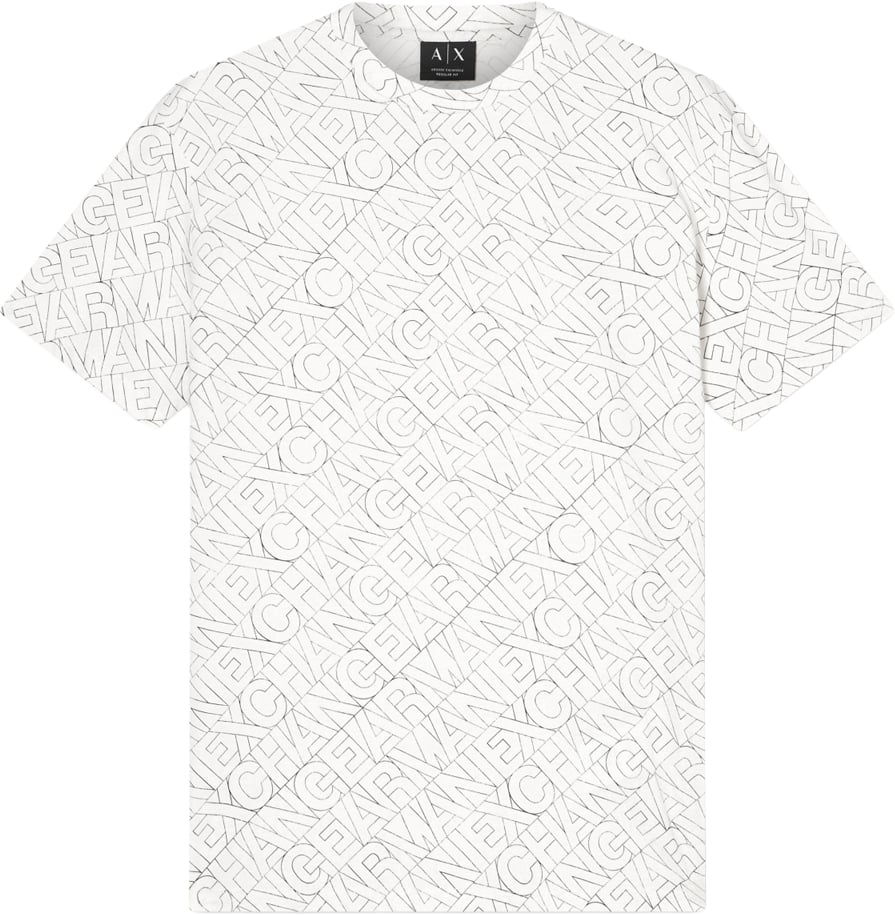 Armani Exchange T-Shirts And Polos Diagonal Lettering M Wit