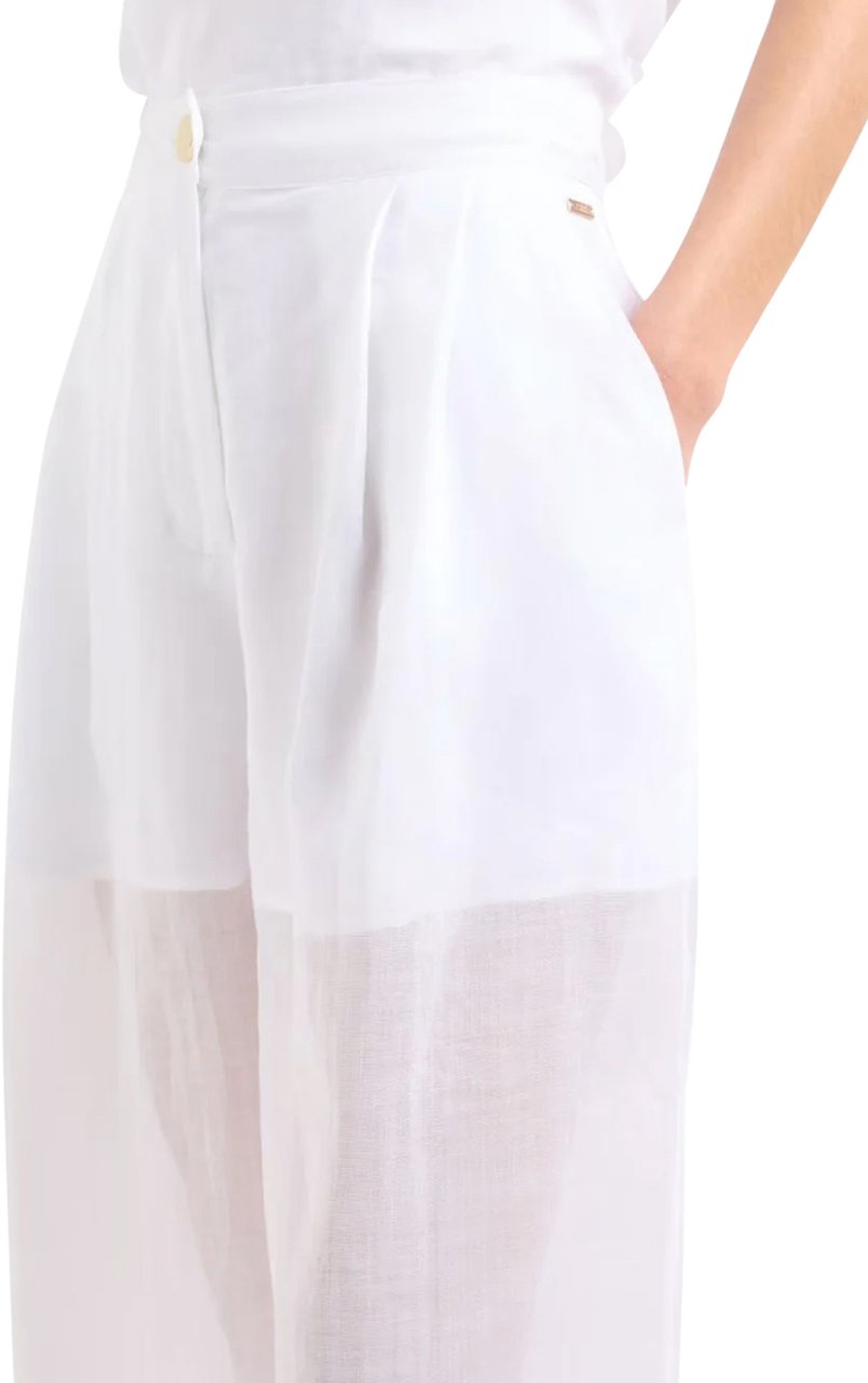 Armani Exchange Trousers White Wit