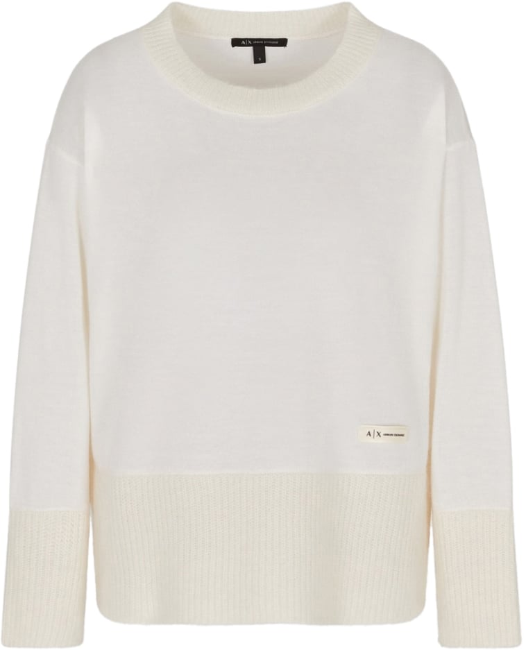 Armani Exchange Sweaters Cream Wit