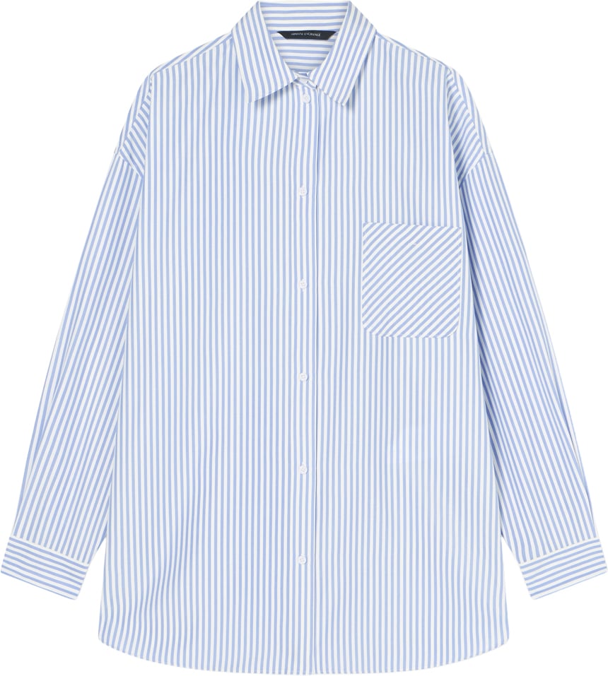 Armani Exchange Shirts Opt.White/Glacial St Wit