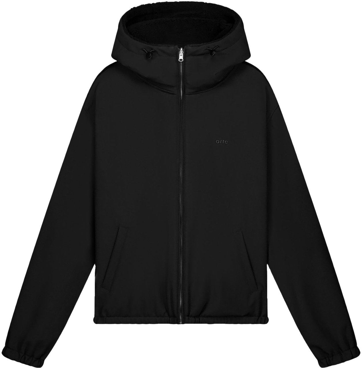 Arte Antwerp Giacca Nylon Technical Nera Zwart