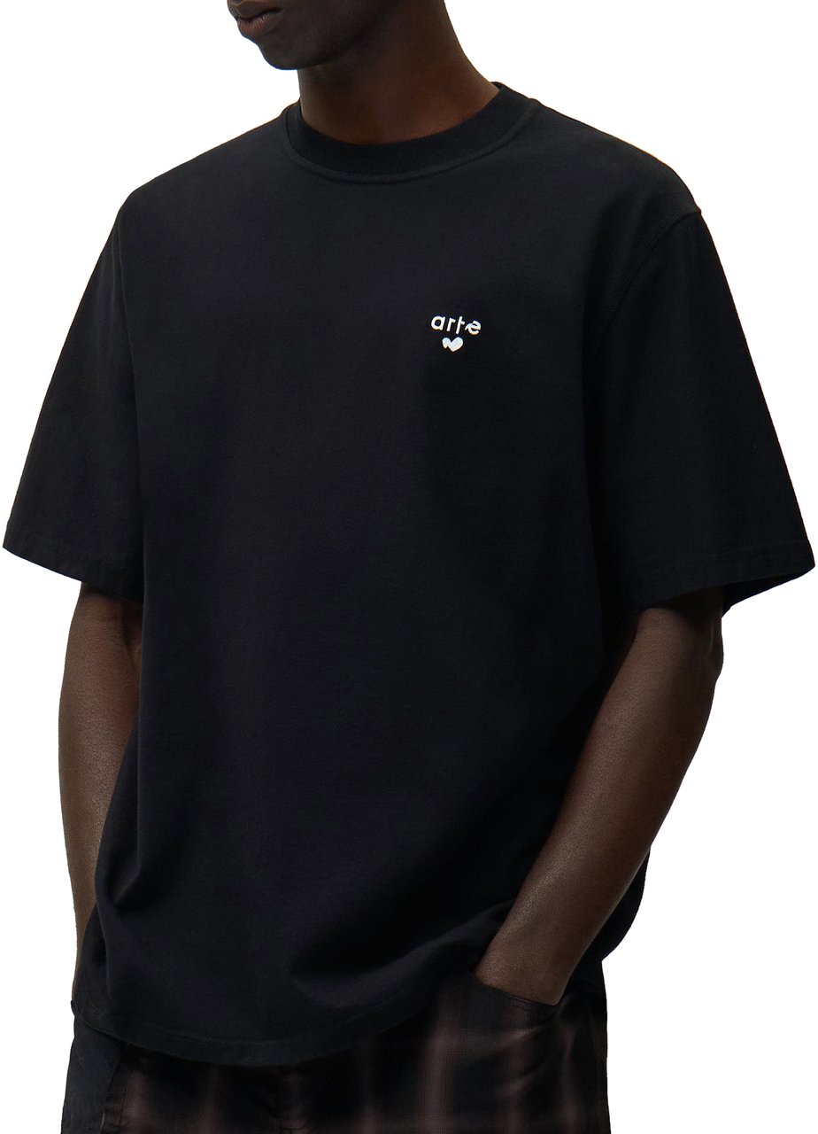 Arte Antwerp T-Shirt Heart Logo Nera Zwart