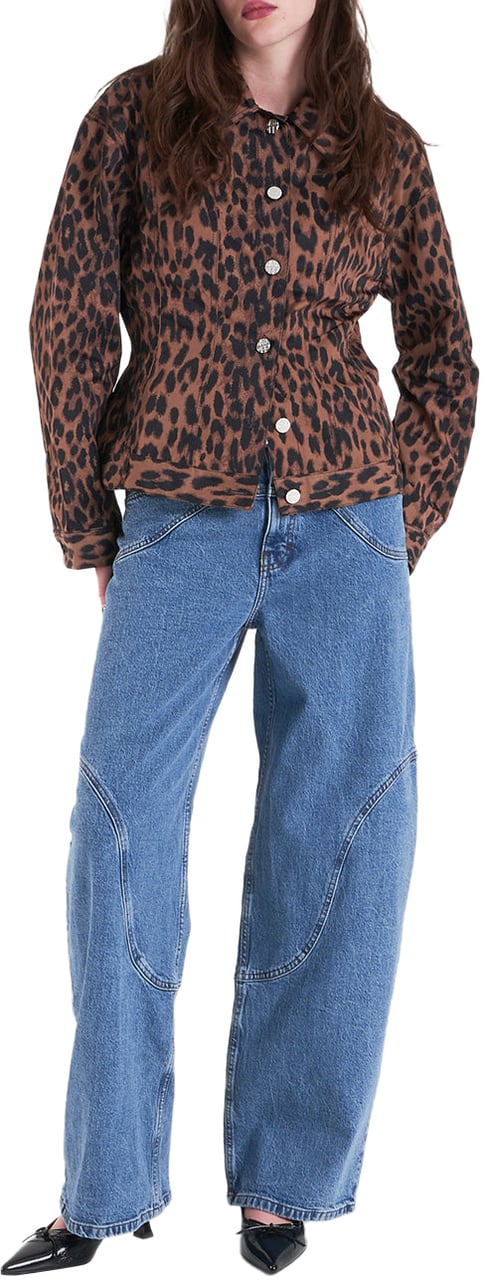 Arte Antwerp Jacket with animal print 'Bene' Bruin