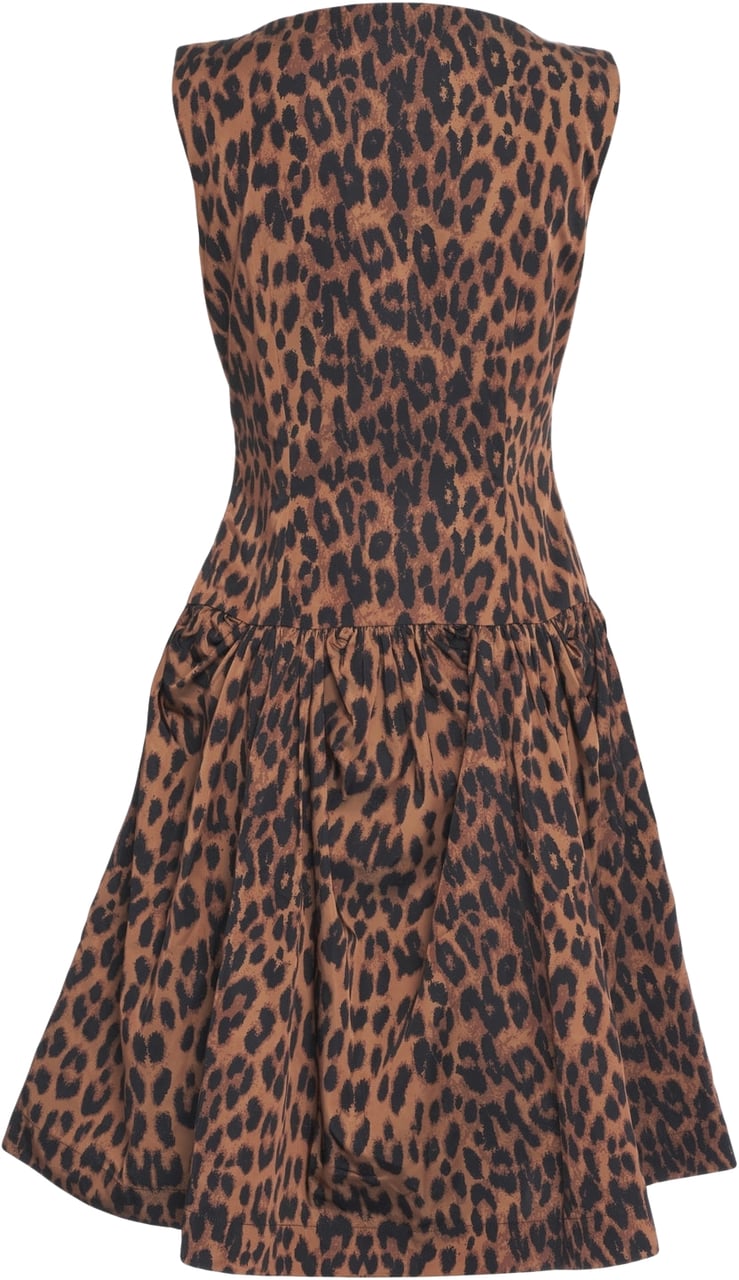 Arte Antwerp Dress with animal print 'Aneva' Bruin
