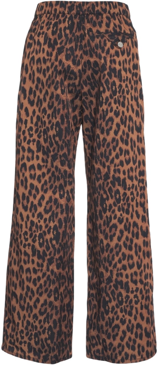 Arte Antwerp Pants with animal print 'Nivia' Bruin