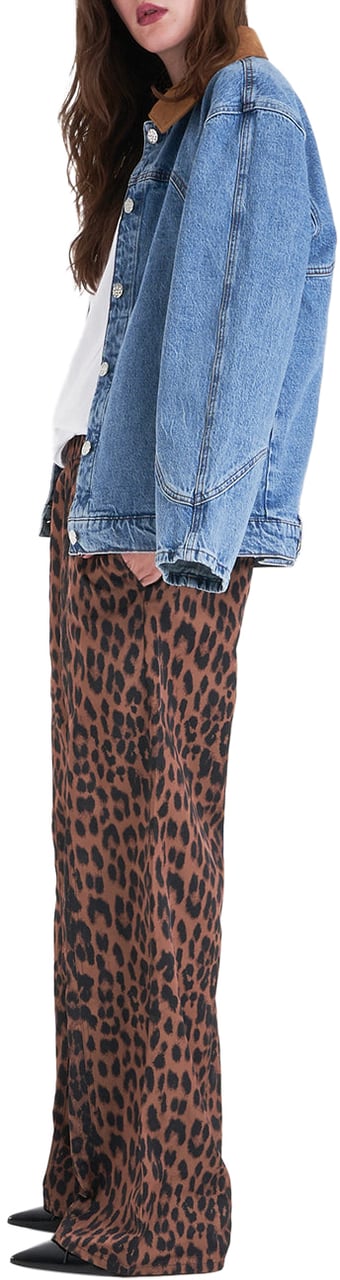 Arte Antwerp Pants with animal print 'Nivia' Bruin