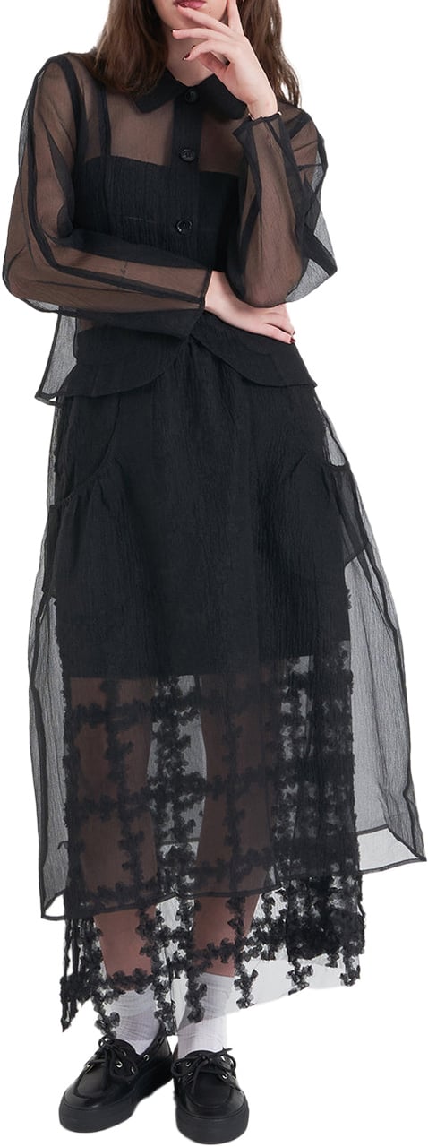 Arte Antwerp Midi skirt 'Sevara' Zwart
