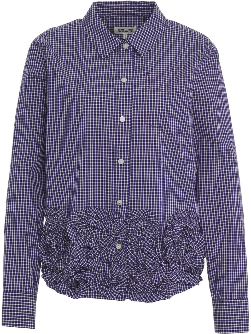 Arte Antwerp Blouse with ruffle details 'Mariel' Blauw