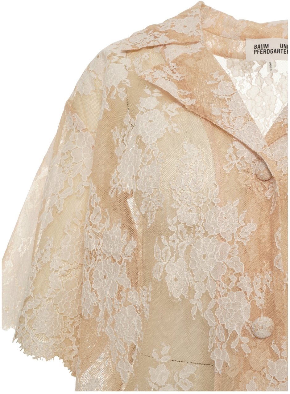 Arte Antwerp Lace blouse 'Mannica' Beige