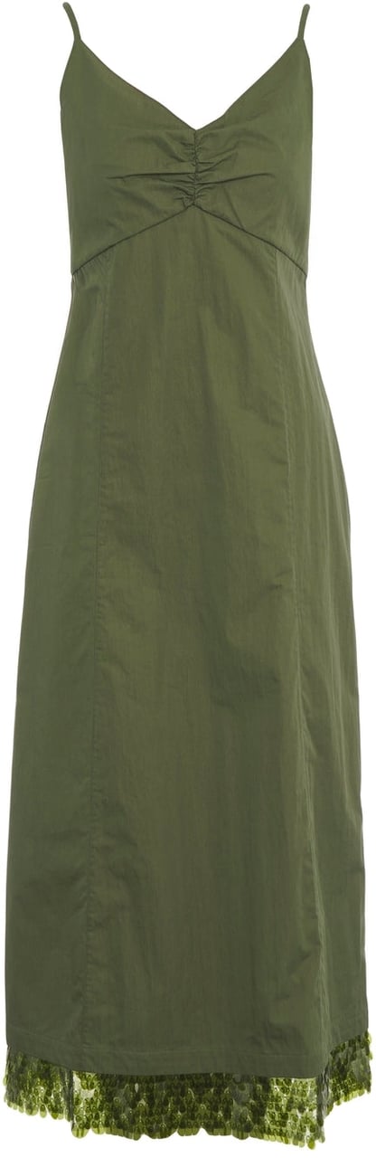 Arte Antwerp Maxi dress with sequins detail 'Atelia' Groen