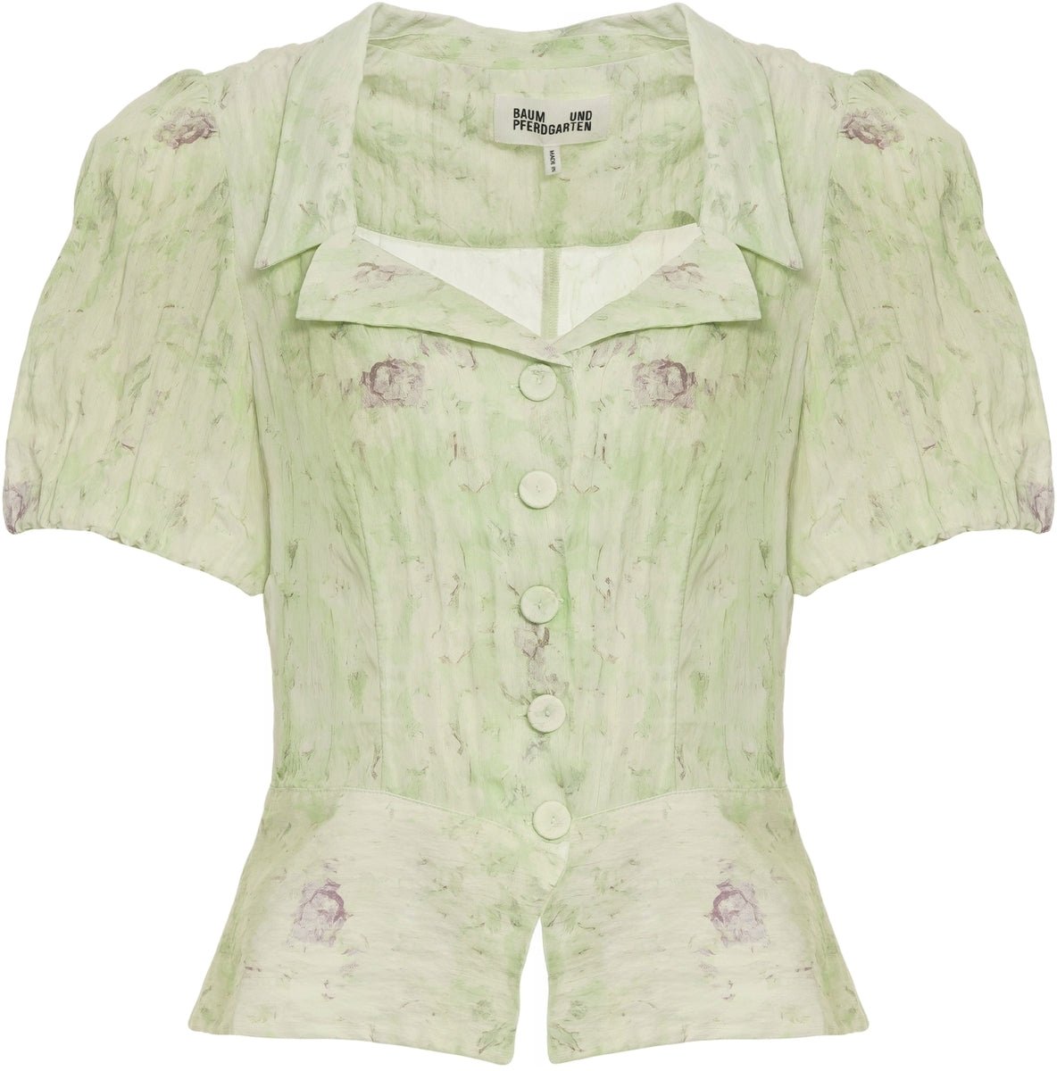Arte Antwerp Blouse with floral pattern 'Macaia' Groen