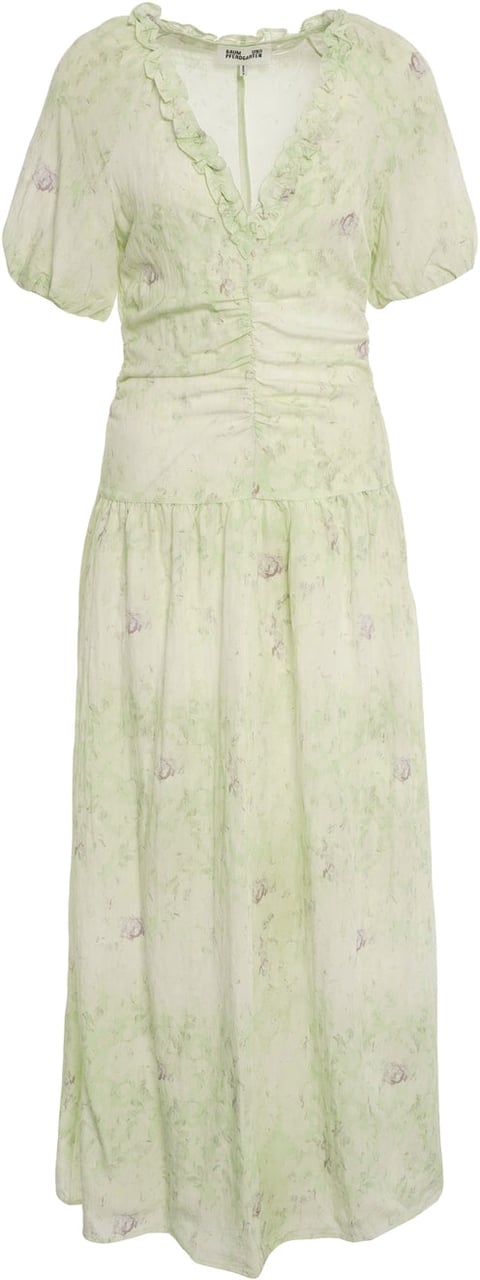 Arte Antwerp Maxi dress with floral pattern 'Abelline' Groen